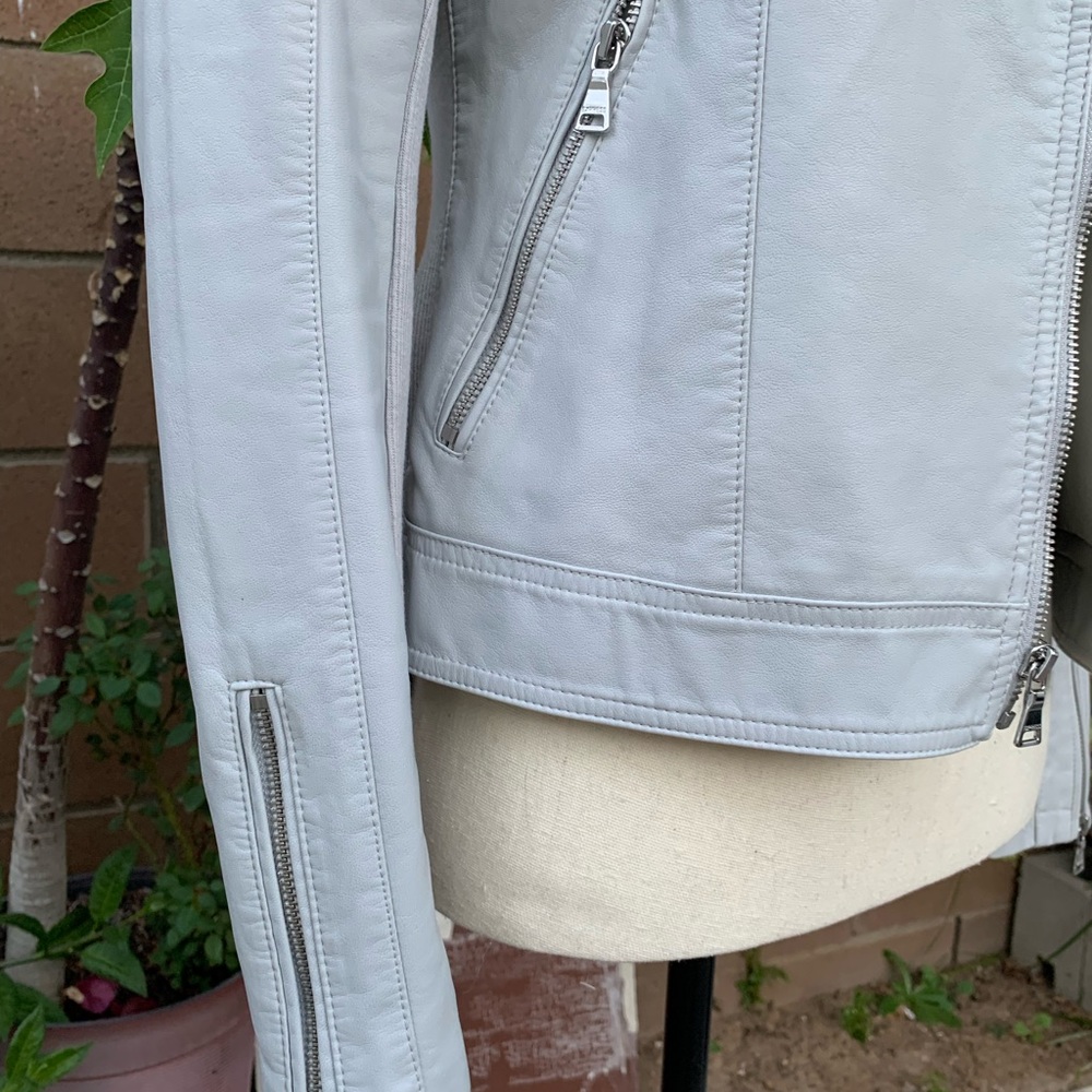 Express Light Gray Moto Jacket - Picture 7 of 8